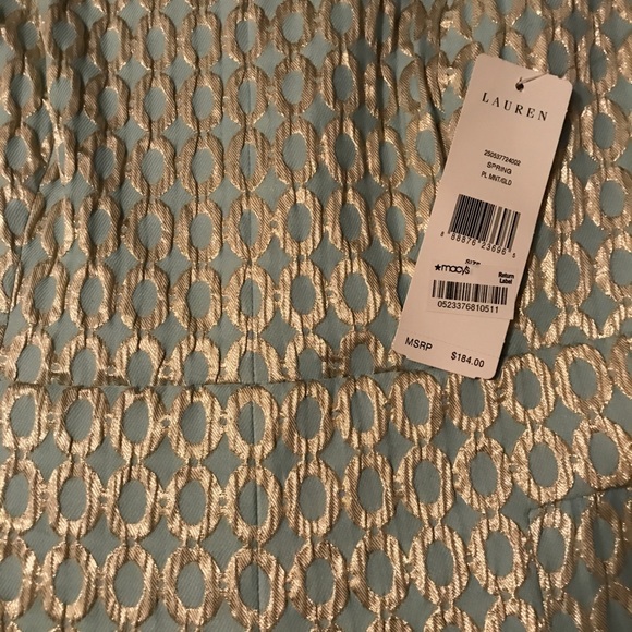 Ralph Lauren Mint and Gold dress - Picture 3 of 4